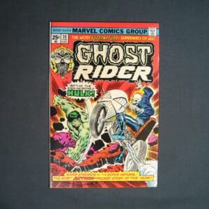 Vintage Ghost Rider #10 comic book featuring a battle against the Hulk.